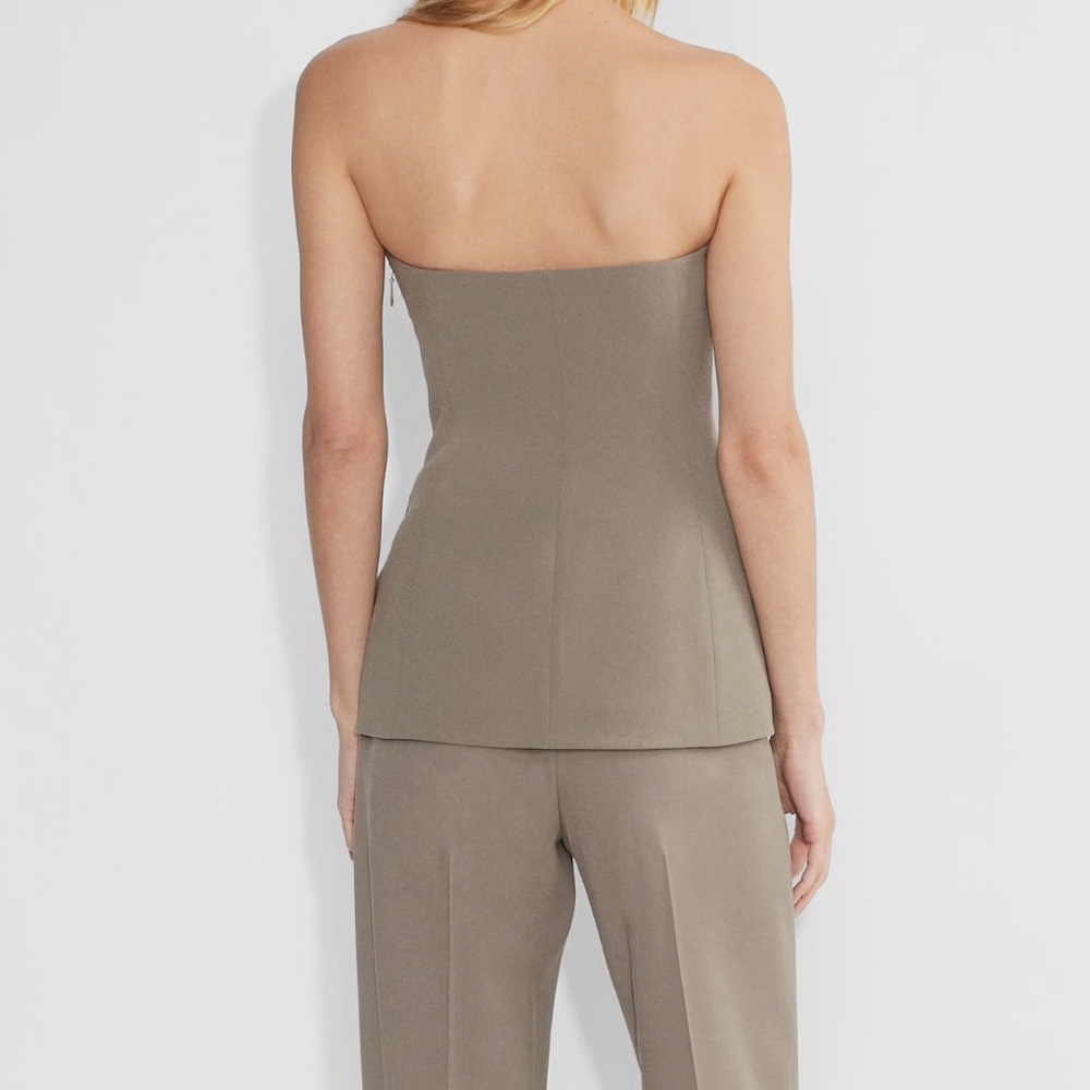 Babaton Insider Tube Top Strapless Tailored Bustier Top in Felted Taupe 00 - Picture 4 of 10